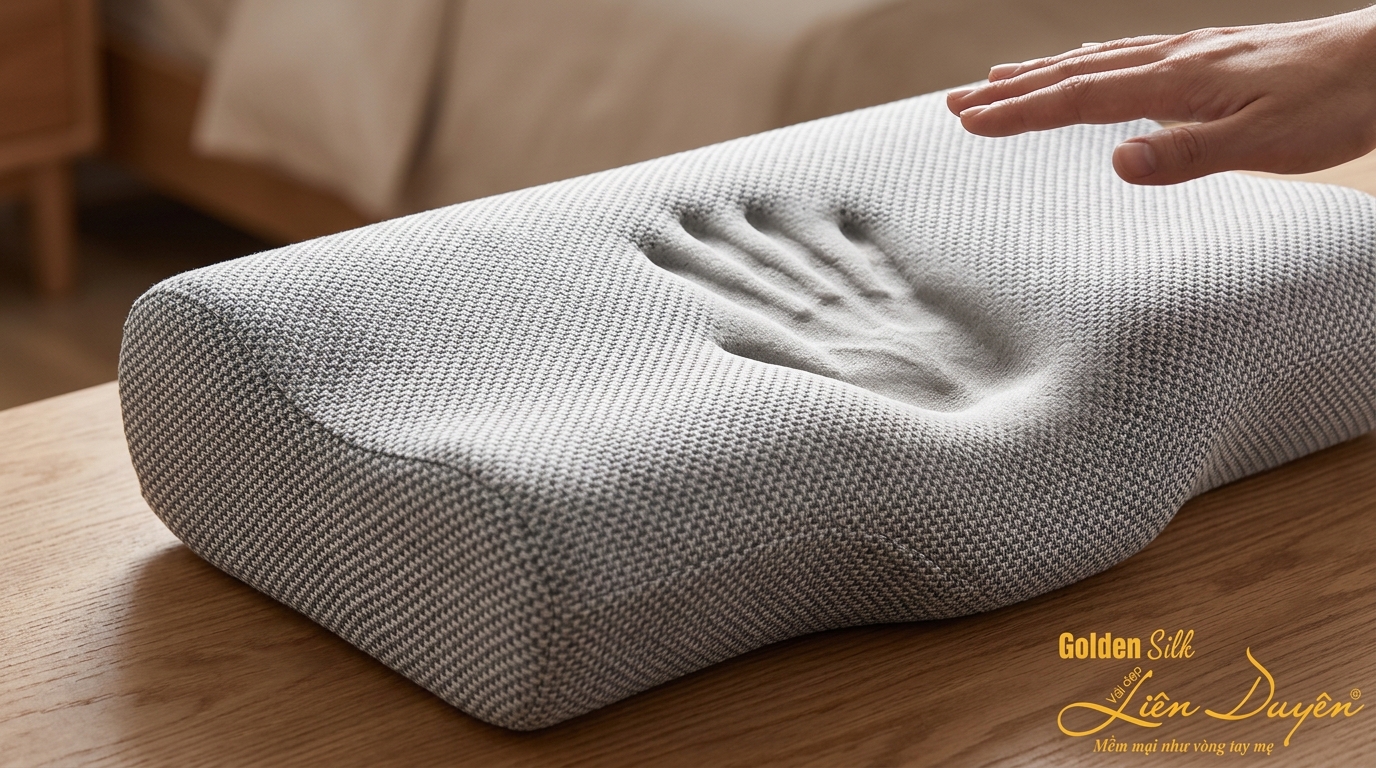 Gối memory foam khách sạn GoldenSilk với khả năng nhớ hình