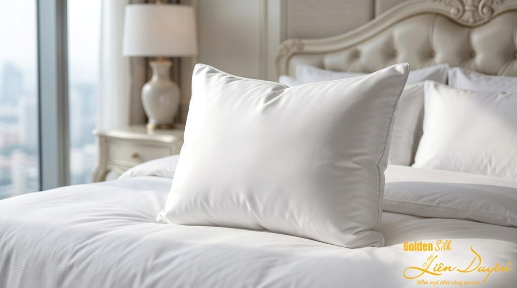 Ruột gối khách sạn microfiber trắng cao cấp — so sánh 5 loại ruột gối phổ biến | GoldenSilk