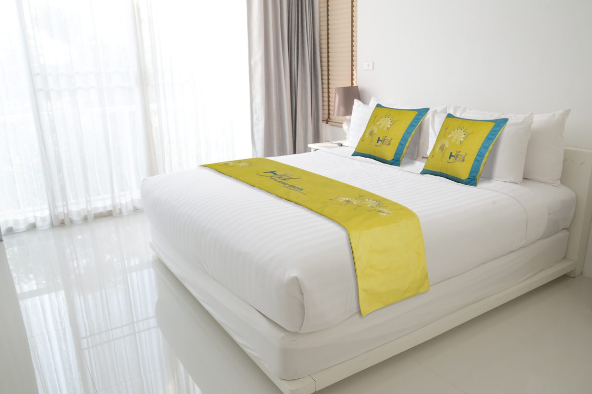 Bộ chăn ga gối đệm khách sạn 2 sao với chất liệu vải cotton T200 — sạch sẽ, gọn gàng, tiết kiệm chi phí