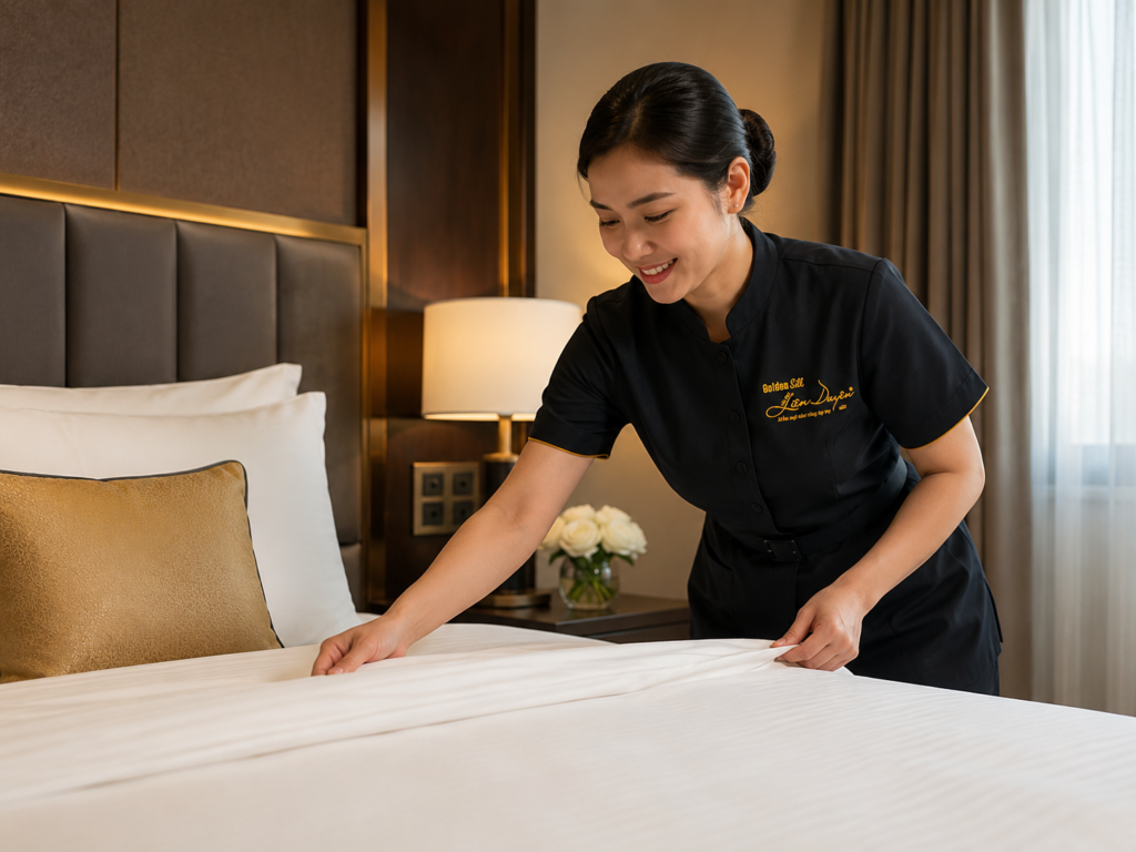 Chăn Ga Gối Đệm Nhà Nghỉ Giá Rẻ – Giải Pháp Tiết Kiệm, Chất Lượng Chuẩn Khách Sạn | GoldenSilk