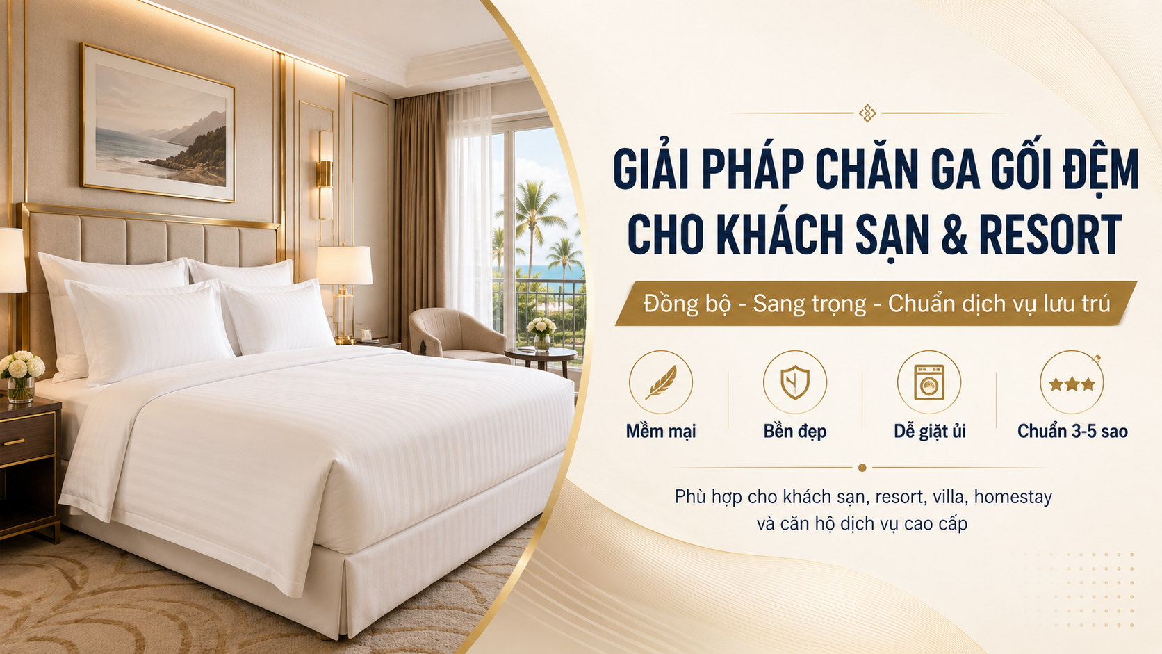 Giải pháp chăn ga gối đệm khách sạn GoldenSilk