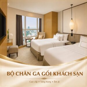 Bộ chăn ga gối khách sạn 5 sao, 3 sản phẩm (Mã SP: GS001) - GoldenSilk