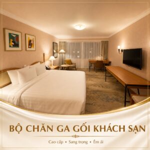 Bộ chăn ga gối khách sạn 5 sao, 3 sản phẩm (Mã SP: GS004) - GoldenSilk