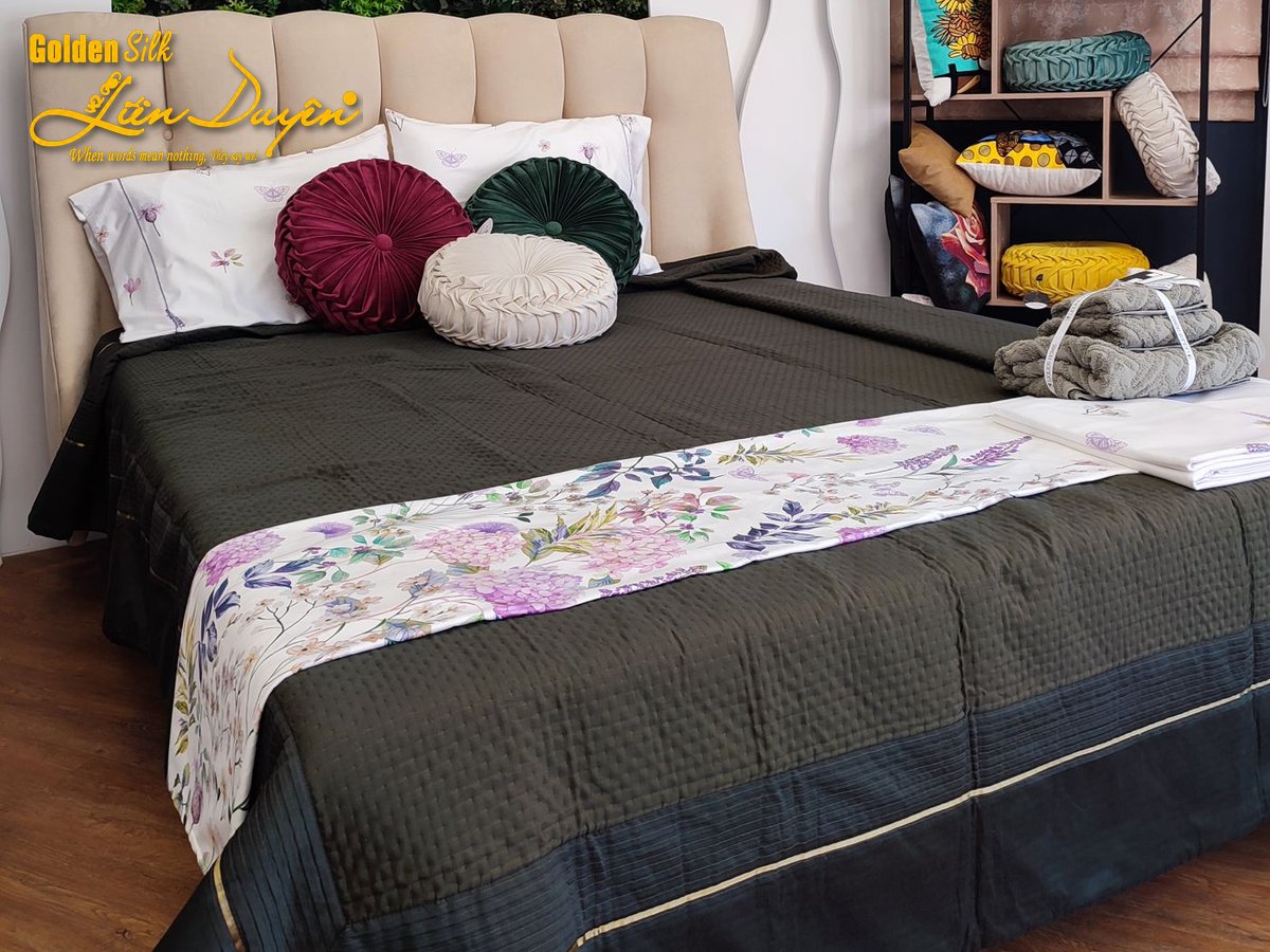 Bộ Chăn Ga Gối Khách Sạn T250 Trắng Trơn - GoldenSilk - ảnh 4