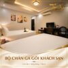 Bộ Chăn Ga Gối Khách Sạn T300 Trắng Trơn - GoldenSilk