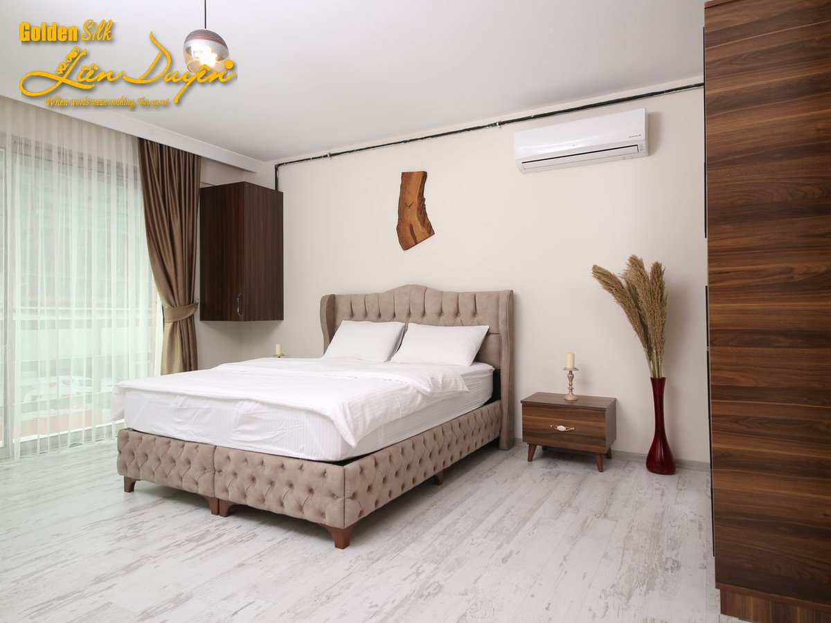 Bộ Chăn Ga Gối Khách Sạn T300 Trắng Trơn - GoldenSilk - ảnh 3