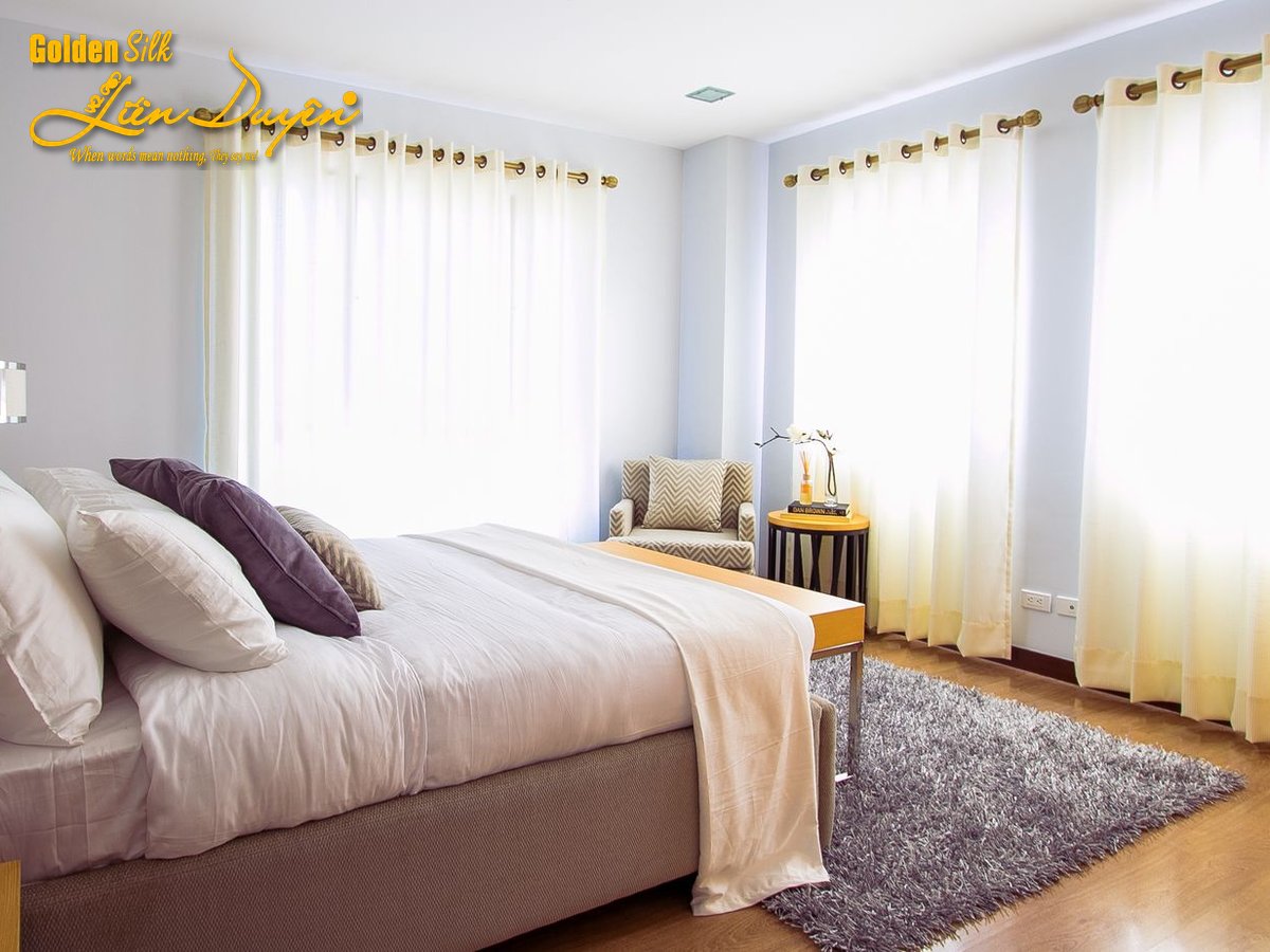 Bộ Chăn Ga Gối Khách Sạn T300 Trắng Trơn - GoldenSilk - ảnh 4
