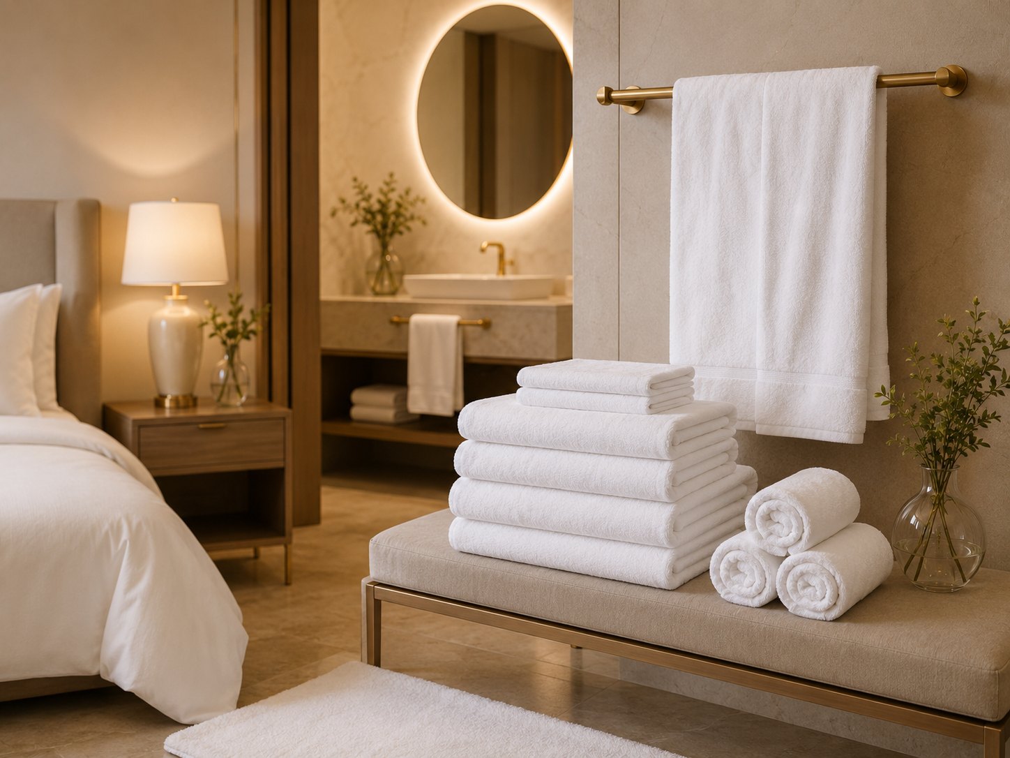 mẫu khăn bông khách sạn GoldenSilk để duyệt chất liệu