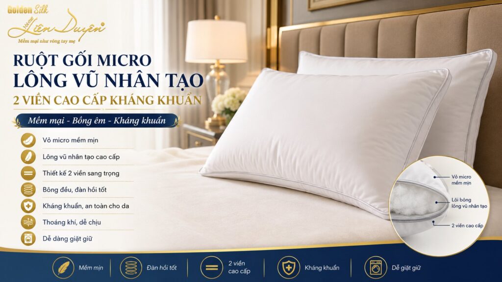 Cách chọn gối khách sạn chuẩn theo hạng phòng - GoldenSilk